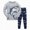 Grey, variant on NOLDARES Toddler Baby Boy Clothes Fall Winter Outfits Long Sleeve Sweatshirt Casual Pants Set(M257-Grey)