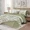 Sage Green, variant on Catami Botanical Flowers Design 7-piece Bed in a Bag Comforter Set with Sheets,Grey Blue,Queen