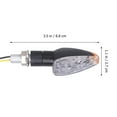 thumbnail image 2 of EeaseCA 1 Pair LED Motorcycle Turn Light Modified Turn Lamp Practical Motorcycle Turn Signal (Black Sheel, Transparent Lens), 2 of 7