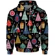 thumbnail image 2 of Sudadera con capucha de copo de nieve para hombre, sudaderas con capucha geniales para hombre, novedad en sudaderas y sudaderas, ropa navideña Y2k, regalo de Papá Noel, 2 of 5