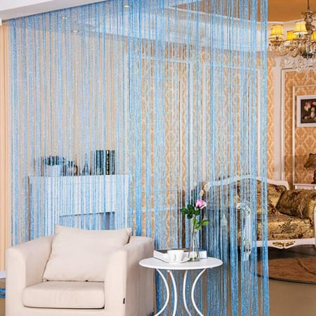 Nk Home 2m X 1m Window Tassel Drapery Bead Or Silver Wire String