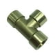 thumbnail image 1 of T / T De Accesorios De Tubería De Latón, Niples De Tubería Roscada De 3 Vías Conector De Tubería Industrial DN8 A, 1 of 9