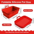 thumbnail image 3 of New Upgrade Collapsible Silicone Pot Foldable Silicone Double Air Fryer Liners Basket  Air Fryer Rack Accessories, 3 of 8