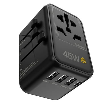 Universal Travel Adapter, GaN 45W International Plug Adaptor