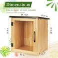 thumbnail image 2 of Caja de libros para exterior Exttlliy, gabinete de almacenamiento de madera 33 x 28 x 41 cm, 2 of 7