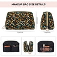 thumbnail image 5 of Naloa Teal Leopard Leather Makeup Bag for Purse Travel, Portable Small Cosmetic Organizer for Women and Girls, Make up Bag with Zipper, 5 of 8