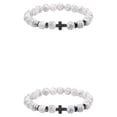 thumbnail image 3 of Minnieouse Pulseras de cuentas de piedra natural para hombres, resistente al desgaste, joyería para mujeres, portátil de cuerda Tipo 7 2piezas, 3 of 6