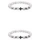 thumbnail image 3 of Minnieouse Pulseras de cuentas de piedra natural para hombres, resistente al desgaste, joyería para mujeres, portátil de cuerda Tipo 7 2piezas, 3 of 6