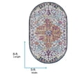 thumbnail image 3 of Livabliss Area Rugs for Living Room, 5x8 Harput Traditional Blue Oval Rug, Bedroom Dining Room Home Decor Stain Resistant Carpet (5' x 8'), 3 of 11