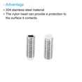 thumbnail image 4 of Unique Bargains M4x10mm Vis de Goujon Hexagonal en Nylon Antidérapant Ensemble de Vis Matériel de Disque Hexagonal Interne 5 Pack, 4 of 5