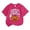 #02-Hot Pink, variant on Toddler Halloween Shirt Skeleton Print Round Neck Short Sleeve T Shirt Soft Fall Vacation Tops Halloween T-Shirts Infant To Big Kid