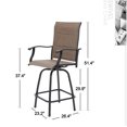 MF Studio Outdoor Swivel Bar Stool Set of 2 Patio Bar Chair Padded