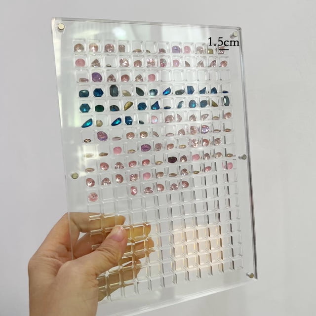 GXFCAI Acrylic Magnetic Seashell Display Box, Shell DIY Handmade Storage Box, Multifunctional Clear Acrylic Diamond Gemstone Beads Storage Display Organizer Box