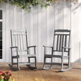 thumbnail image 3 of Pipopa Outdoor Rocking Chair Set of 2,HDPE All Weather Patio Rocker for Lawn,Porch,Garden,Grey, 3 of 8