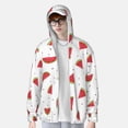 thumbnail image 4 of Fotbe Hand Drawn Watermelon Men's Women's UPF 50+ Sun Protection Jacket Hooded Cooling Shirt with Pockets Hiking Outdoor Performance-XX-Large, 4 of 9