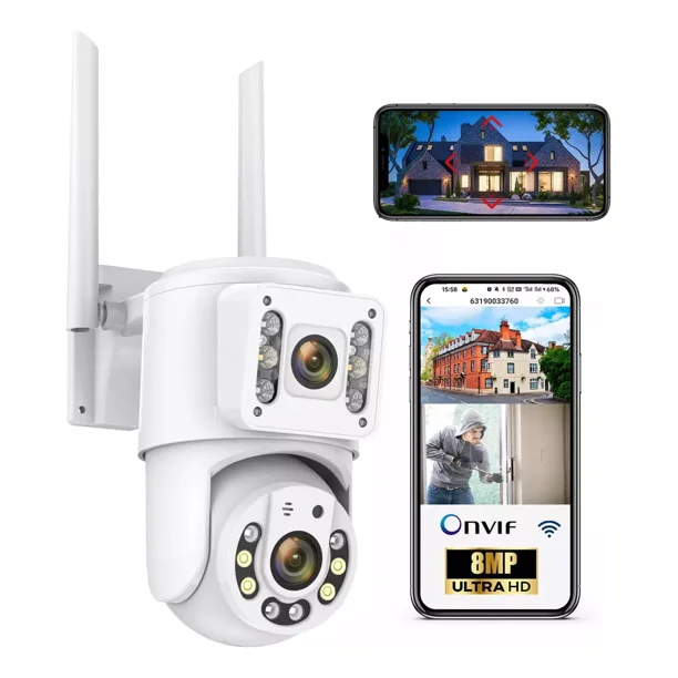 Cámara De Seguridad Wifi 5g Exterior De 360° Visión Nocturna