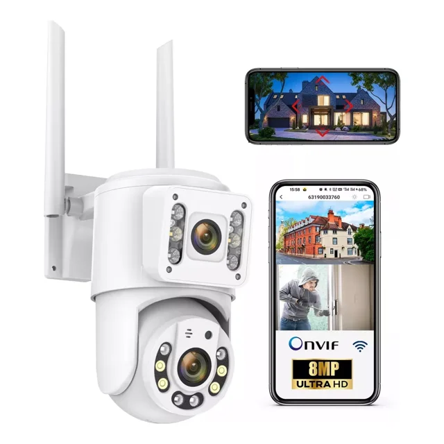 Cámara De Seguridad Wifi 5g Exterior De 360° Visión Nocturna