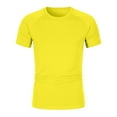thumbnail image 4 of Gubotare Boys Shirt Toddler Boys Clothes Toddler Boys Girls Short Sleeve Summer Casual Solid Tops Holiday Shirts T Shirt,Yellow 8-9 Years, 4 of 7