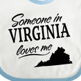 thumbnail image 4 of Inktastic Someone in Virginia Loves Me Boys or Girls Baby Bib, 4 of 4
