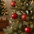 thumbnail image 4 of Northlight 4ct Shatterproof 4-Finish Christmas Ball Ornament Set 6" - Red, 4 of 4
