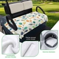thumbnail image 5 of Golf Cart Seat Covers for 2 Seater, Colorful Leaf Soft Microfiber Cart Seat Towel Blanket, Spring Vintage Botanical Summer Absorbent Breathable Non Slip Bench Seats Protector for Golf Course 51"x31", 5 of 9
