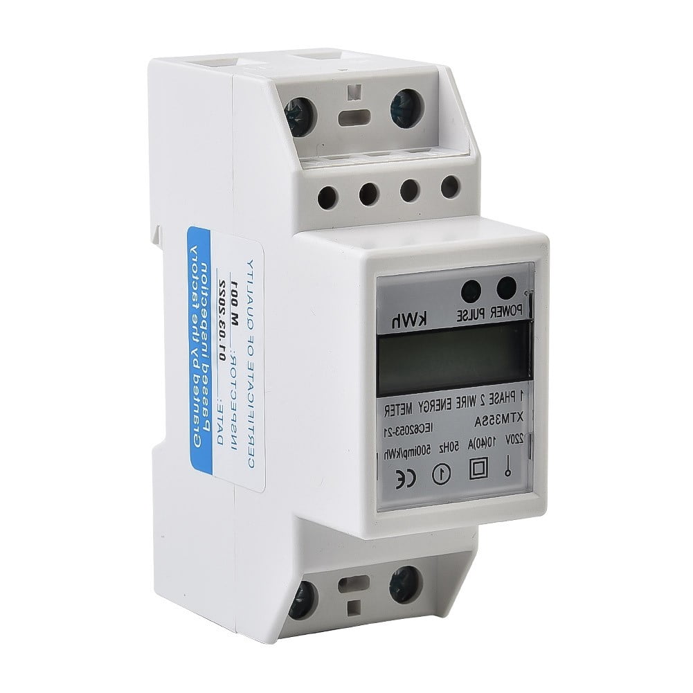 Xtm35Sa Digital Electric Energy Meter Din-Rail 220V Kwh Single Phase 2Wire 10-40A Lcd Guide Type Backlight Digits Wattmeter 10(40)A