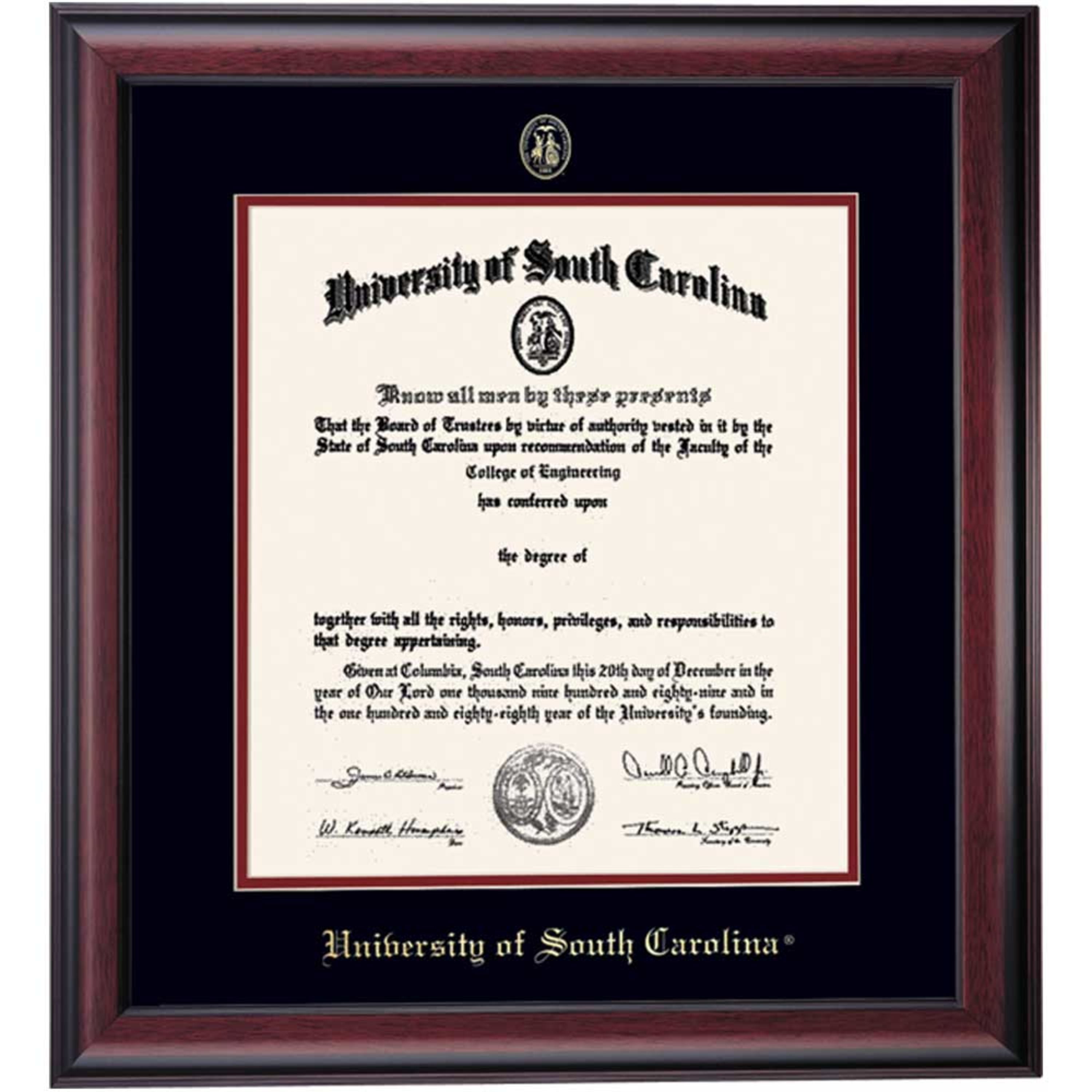 OCM Diploma Frame for University of South Carolina USC, 19" x 21