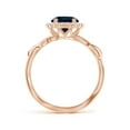 thumbnail image 2 of ANGARA Natural 1.6 Ct Vintage Inspired Sapphire Flower and Vine Ring in 14K Rose Gold for Women (Size-7mm) | September Birthstone, Anniversary, Jewelry Gift for Women | Natural Blue Sapphire Ring, 2 of 9