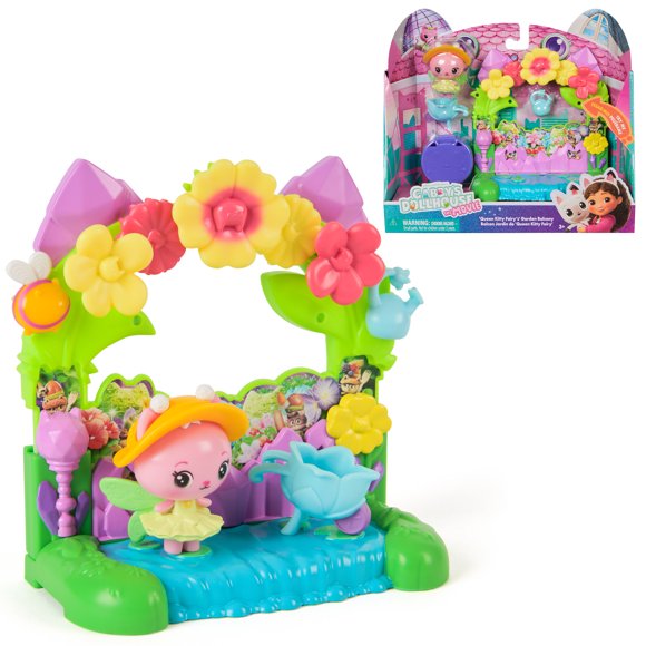 Gabby's Dollhouse: The Movie, Queen Kitty Fairy's Garden Balcony, with Toy Figure & Dollhouse Accessories, Kids Toys for Girls & Boys Ages 3 and Up
