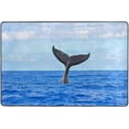 thumbnail image 4 of SKYSONIC 36x24in Whale Tail Area Rug, Summer Blue Ocean Non-Slip Floor Carpet for Indoor Living Dining Room Bedroom, 4 of 7