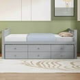 thumbnail image 2 of Full size Daybed with Twin size Trundle and Drawers, Full Size, Gray, 2 of 10