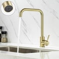 thumbnail image 1 of Kitchen Faucet, 360° Rotating Flexible Sink Mixer Tap, Stainless Steel Kitchen Mixer Tap with Removable Aerator, Brushed Gold, 7-Shape, 1 of 5