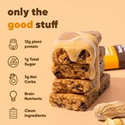 IQBAR Chocolate Chip Peanut Butter Protein Bars - Vegan Energy Bars - High Fiber Vegan Snacks - 4 Count Box