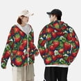 thumbnail image 3 of Rocae Strawberry2 Print Breathable Sun Protection Hoodie Quick-Dry Lightweight Long Sleeve Hoodie Unisex Running Sports Shirt XX-Large, 3 of 9