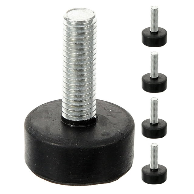 SHISUYAN 5pcs Rubber Furnitures Leveling Feet With Screws Threaded Furniture Levelers Adjustable Feet Leveling Foot Pads Adjustable Furniture Legs