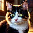 thumbnail image 2 of Purrfect Pose - Cat Portrait Canvas Wall Art, 2 of 2