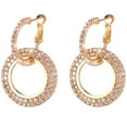 thumbnail image 2 of CNKOO Fashion Rhinestone Double Circle Hoop Earrings for Women Geometric 8 Infinity  Rings Drop Earrings Party Jewelry Charm, 2 of 6