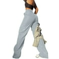 thumbnail image 7 of BRDFRL Women Cargo Pants High Waisted Casual Pants Baggy Stretchy Y2K Teen Girls Light Gray XL, 7 of 7