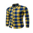 thumbnail image 1 of Chemises Décontractées à Carreaux pour Hommes Flanelle Chemises à Carreaux Rouges Homme Manches Longues Chemise Homme Chemises à Carreaux en Coton, 1 of 5