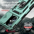 thumbnail image 5 of for iPhone 16 Case Heavy Duty Military Grade Protection,Camera Lens Slide Protection & 360°Rotate Magnetic Car Mount Holder Kickstand Rugged Shockproof Drop Hard Shell,Darkgreen, 5 of 8