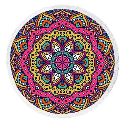 Gckg Psychedelic Beach Towel Large Indian Mandala Beach Towel