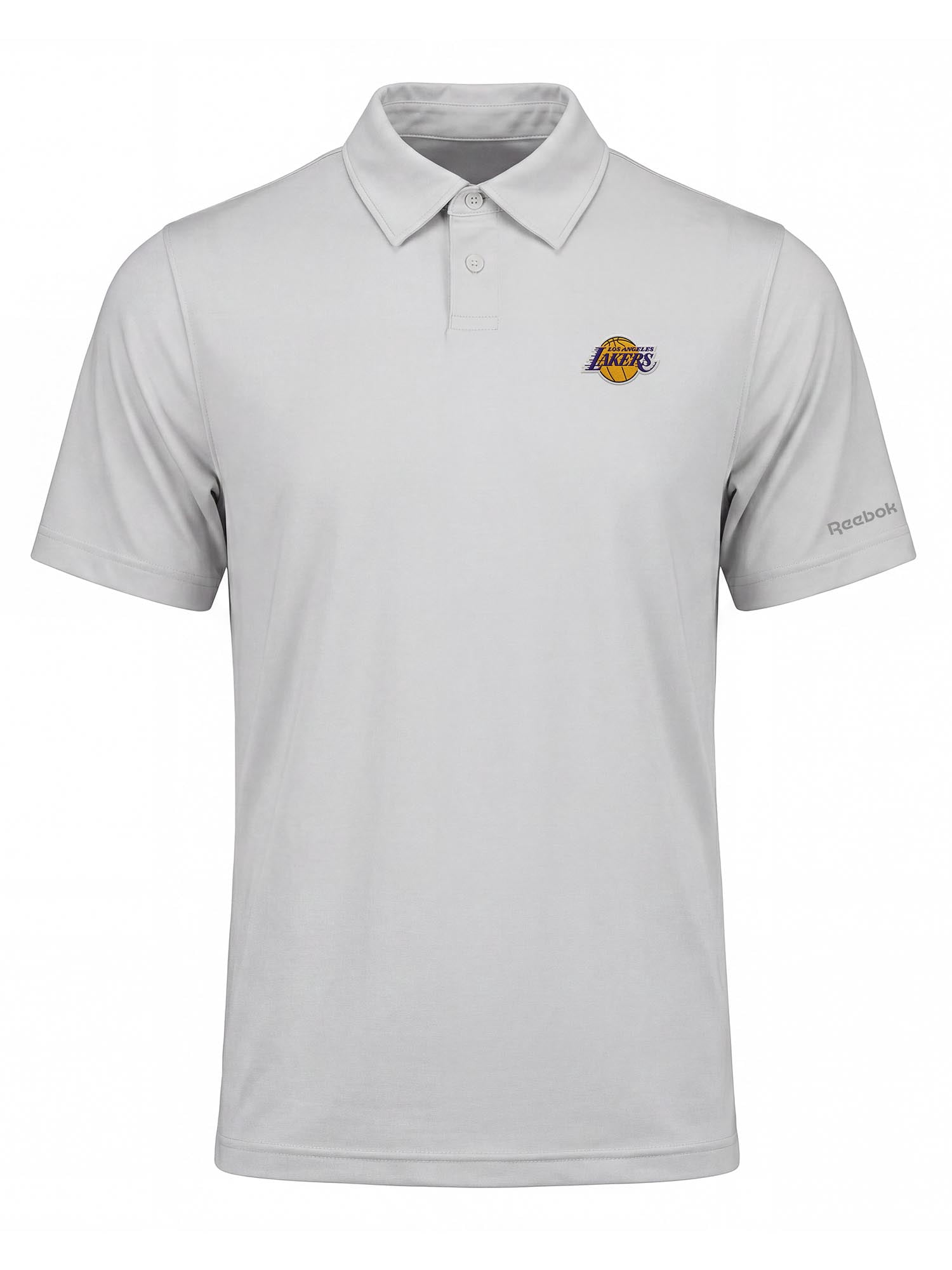 Los Angeles Lakers Reebok Mens Gray Short Sleeve Polo Shirt
