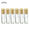 thumbnail image 3 of Unique Bargains Bouteilles à Rouleau 10mL, Lot de 6 Boules d'Huile Essentielle en Verre avec Bouchon Doré Récipients Rechargeables, Transparent, 3 of 5