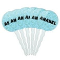 thumbnail image 1 of Anabel Cupcake Picks Toppers - Set of 6 - Blue Speckles, 1 of 1
