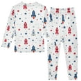thumbnail image 2 of joogoo Cartoon Rockets Stars 2 Piece Long Sleeve Tee and Pants Cotton Pajama Set 6Y, 2 of 7