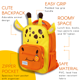 thumbnail image 3 of Mochila TWISE Side-Kick Preschool para niños con diseño de jirafa, 3 of 7