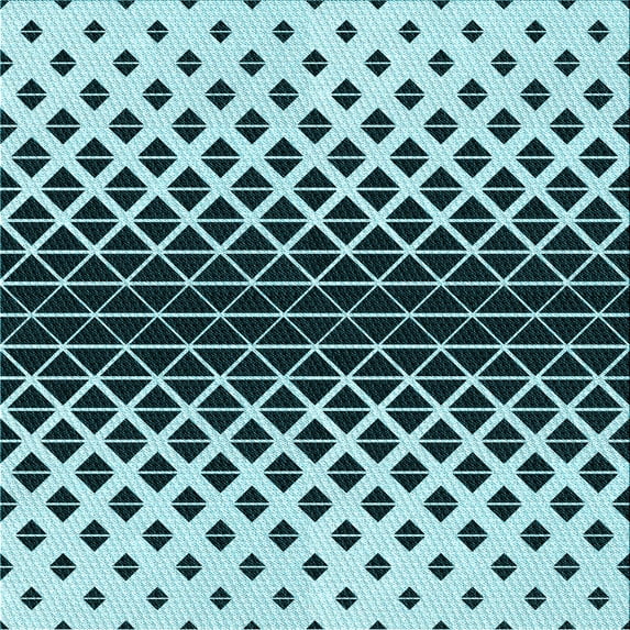 Ahgly Company Machine Washable Indoor Square Transitional Medium Teal Green Area Rugs, 6' Square
