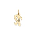 thumbnail image 3 of 14K Gold Small Script Letter R Initial Charm, 3 of 4