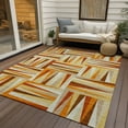 thumbnail image 6 of Addison Rugs Chantille Indoor/Outdoor Transitional Squares Orange Washable Rectangle Rug, 8' x 10', 6 of 6