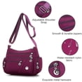 thumbnail image 4 of KXF Nylon Crossbody Bags for Women Waterproof Shoulder Bag Ladies Multi Pocket Tote Handbag Travel Messenger Bag, 4 of 8